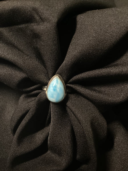 Larimar Teardrop Ring