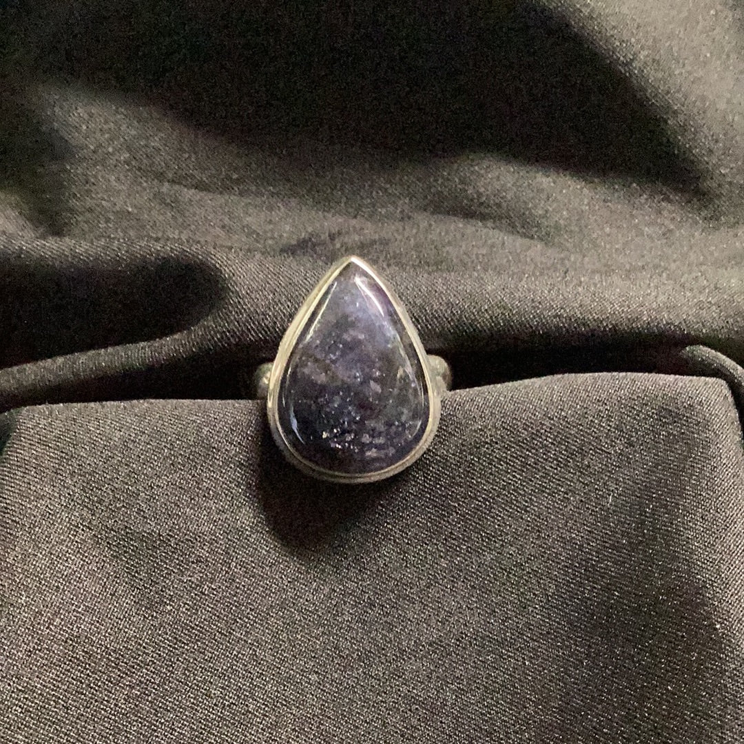 Iolite Large Teardrop Ring