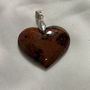 Mahogany Obsidian Heart Pendant