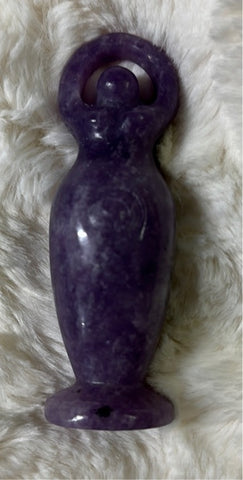 Stone Spiral Goddess Lepidolite