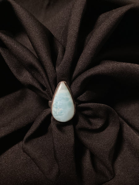 Larimar Teardrop Ring