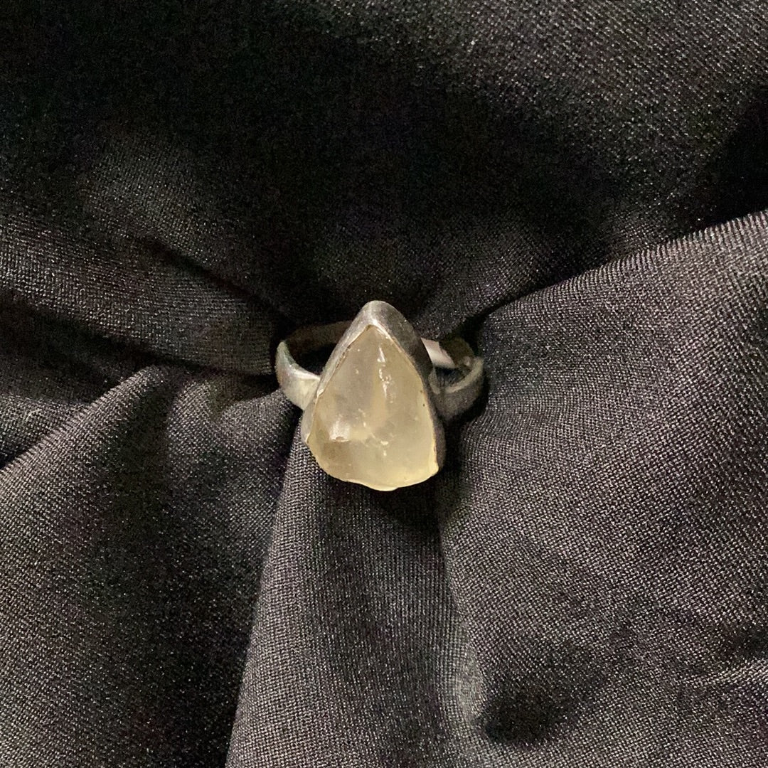 Libyan Desert Glass Sterling Silver Ring