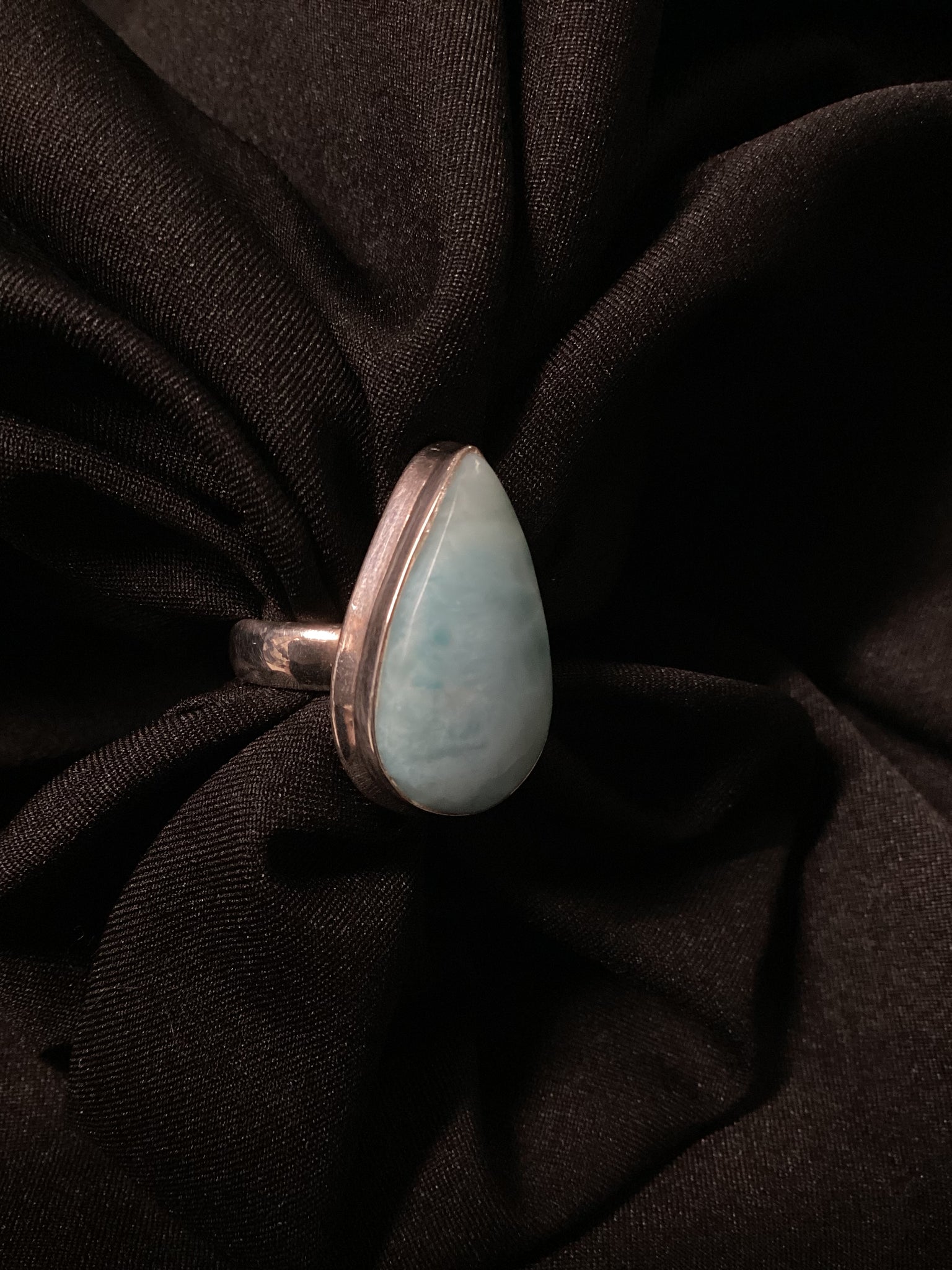 Larimar Teardrop Ring