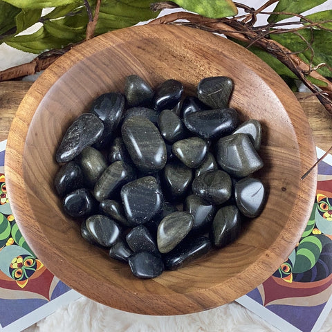 Silver Sheen Obsidian Tumbled