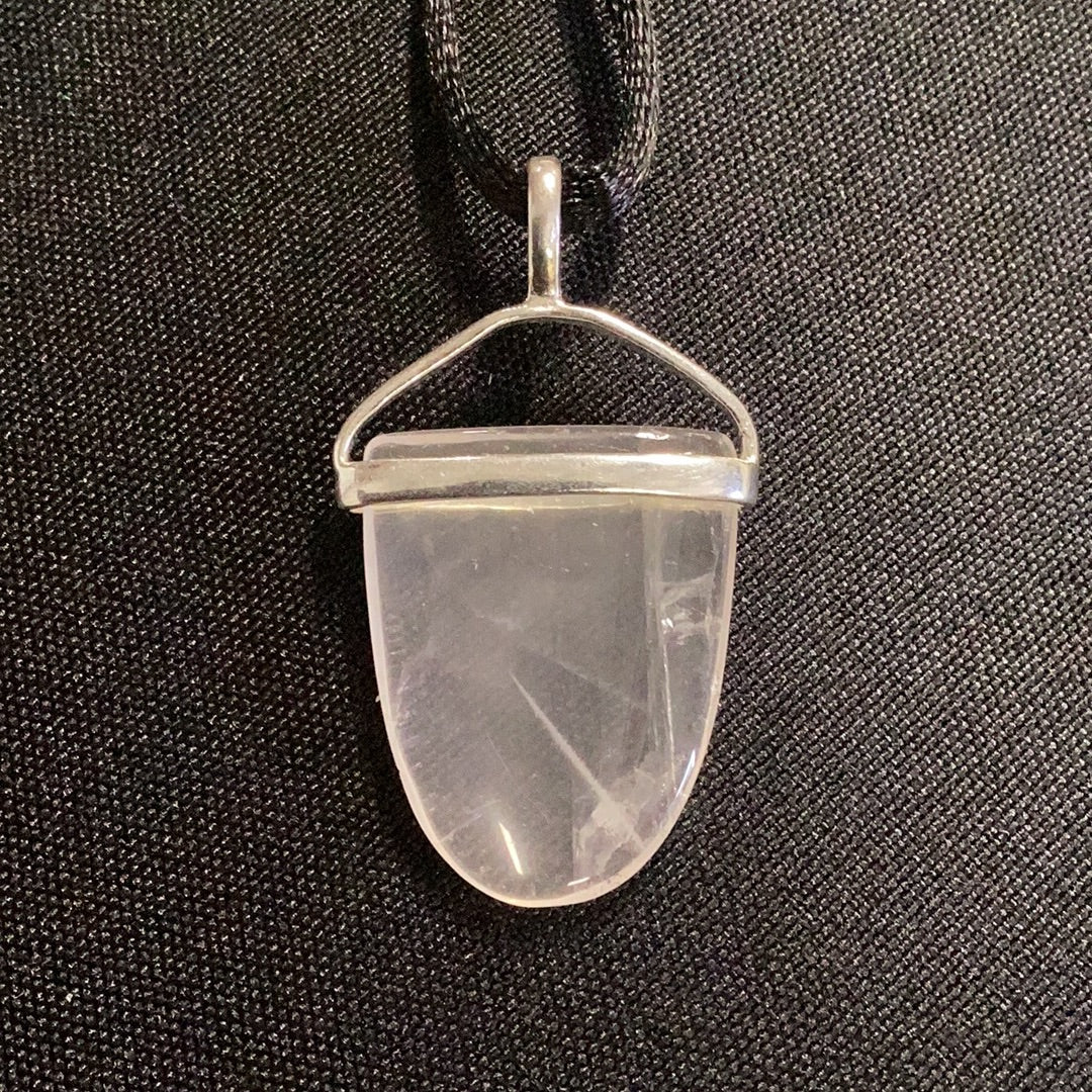 Rose Quartz Tongue Pendant