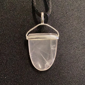 Rose Quartz Tongue Pendant