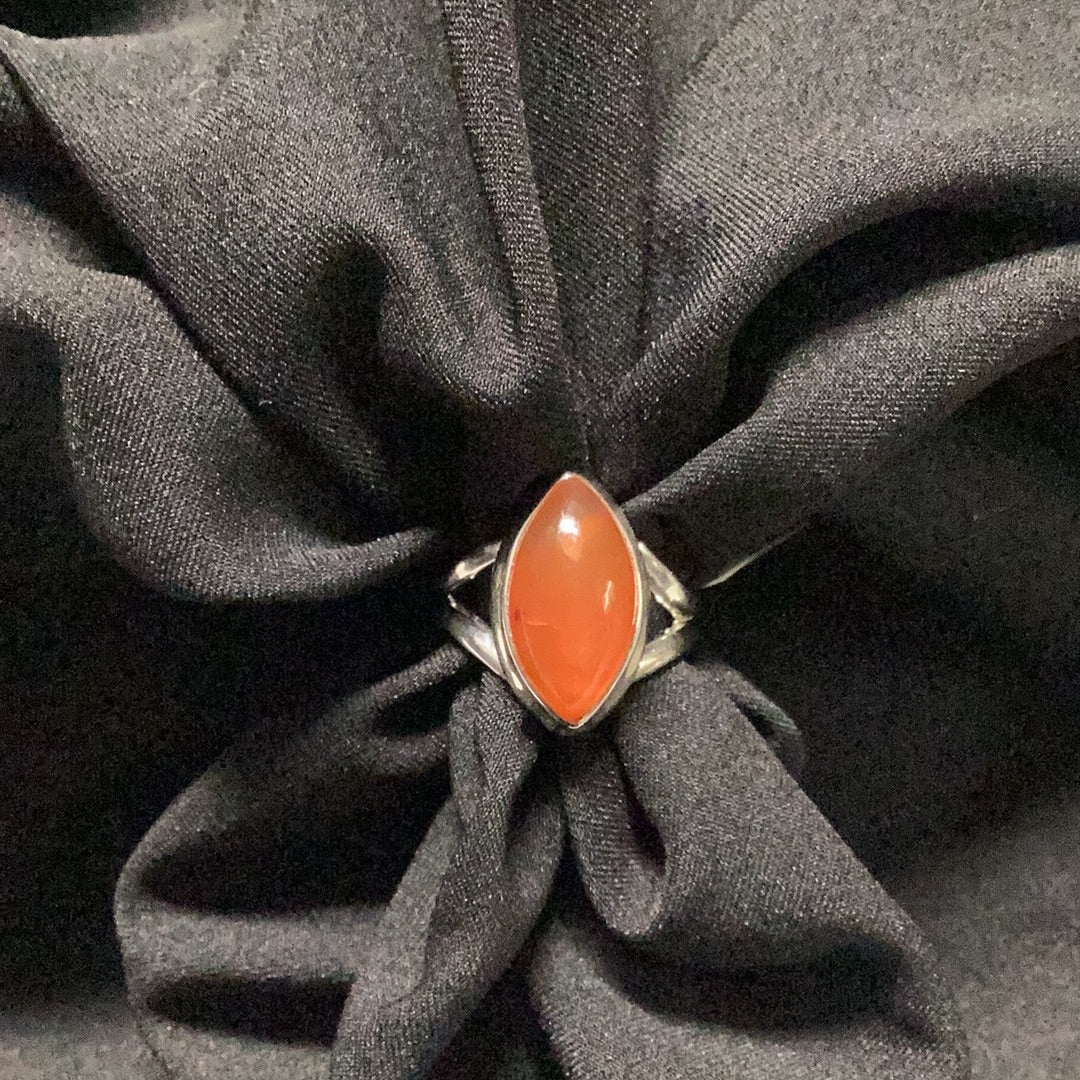 Carnelian Ellipse Ring