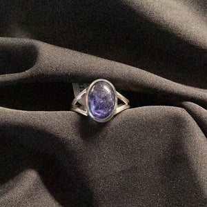 Iolite Large Oval Ring in Sterling Silver Setting
