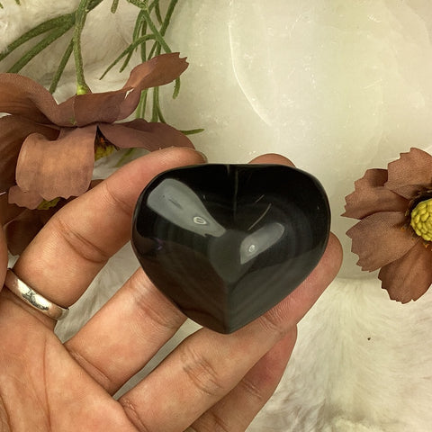Rainbow Obsidian Heart