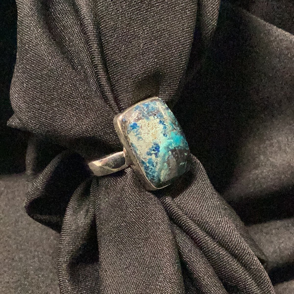 Shattuckite Sterling Silver Ring