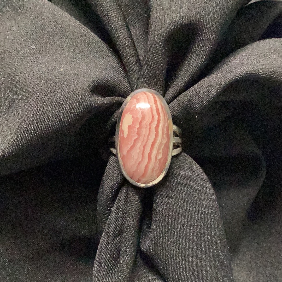 Rhodochrosite Oval Ring