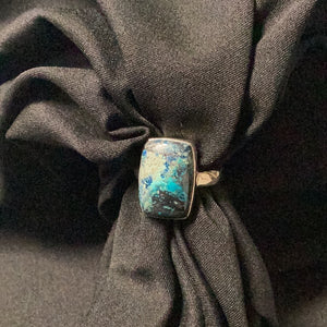 Shattuckite Sterling Silver Ring