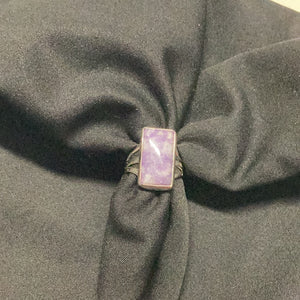 Lepidolite Rectangle Ring