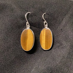 Tigers Eye Earring Sterling Silver