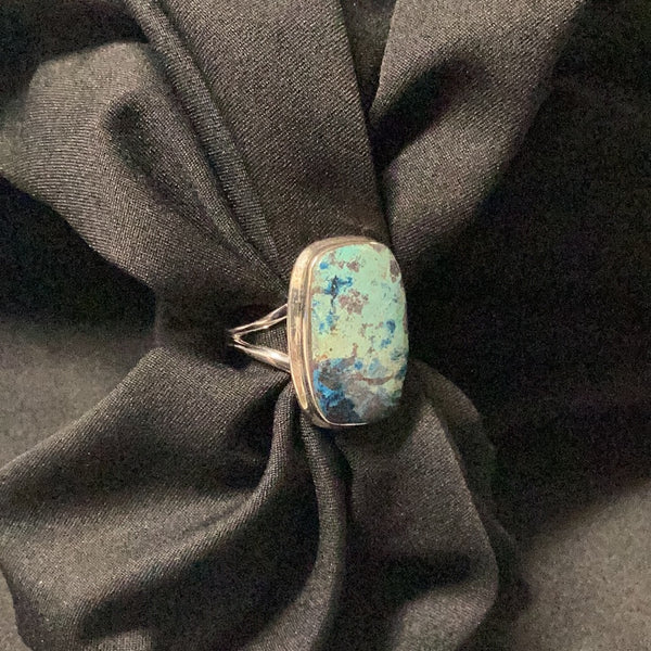 Shattuckite Sterling Silver Ring