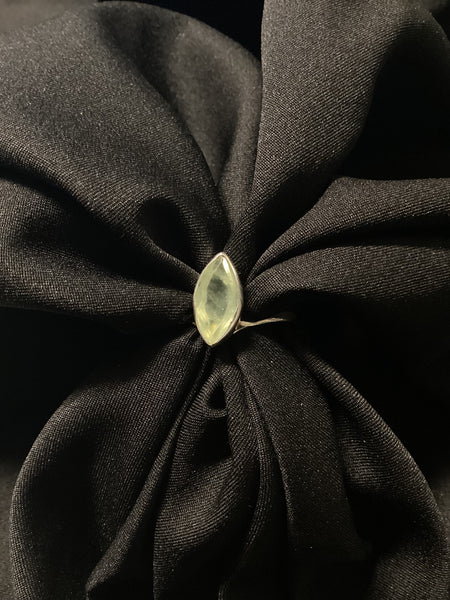 Prehnite Marquise Ring