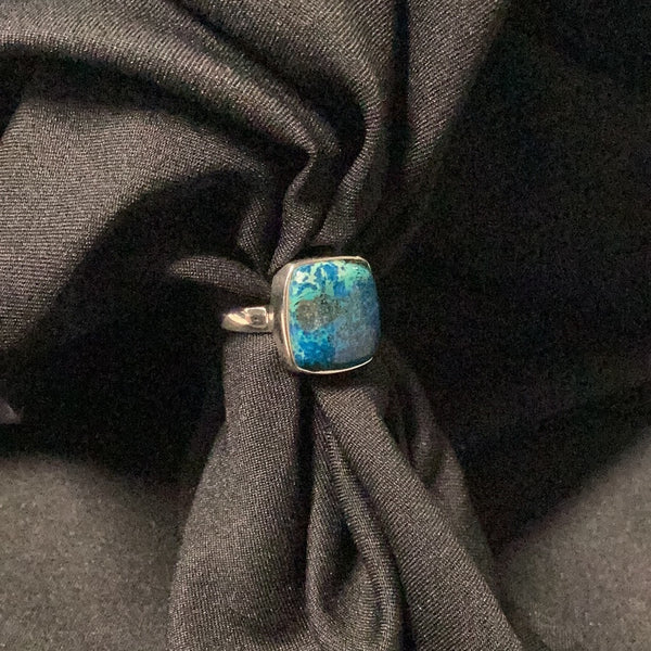 Shattuckite Sterling Silver Ring