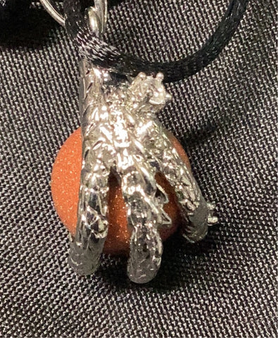 Dragon Claw Copper Goldstone Pendant