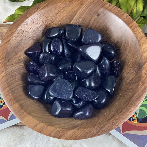 Blue Goldstone Tumbled