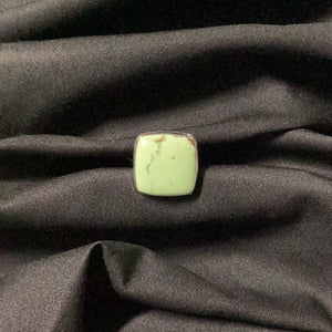 Lemon Chrysoprase Square  Ring