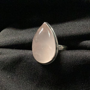 Rose Quartz Teardrop Ring