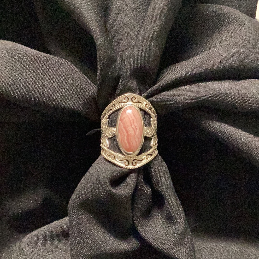 Rhodochrosite Oval Ring