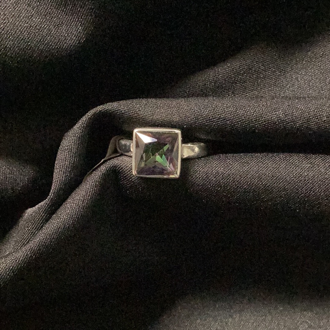 Mystic Topaz Square Ring