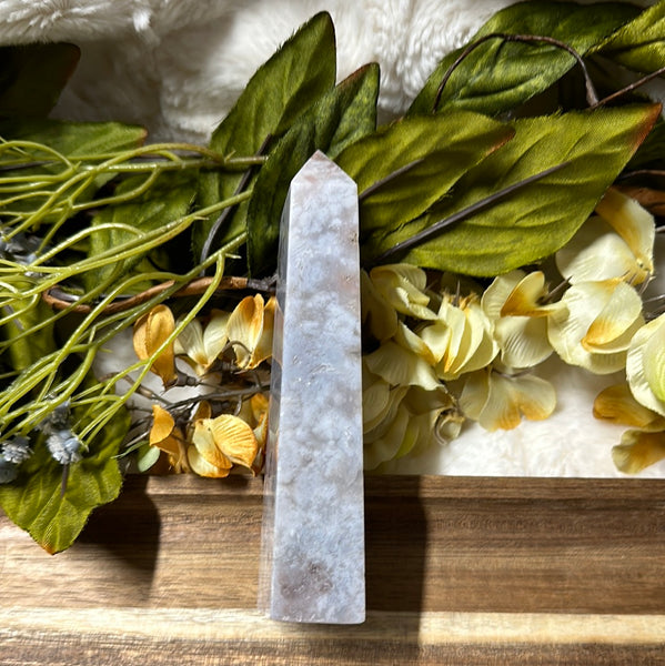 Flower Agate Obelisk