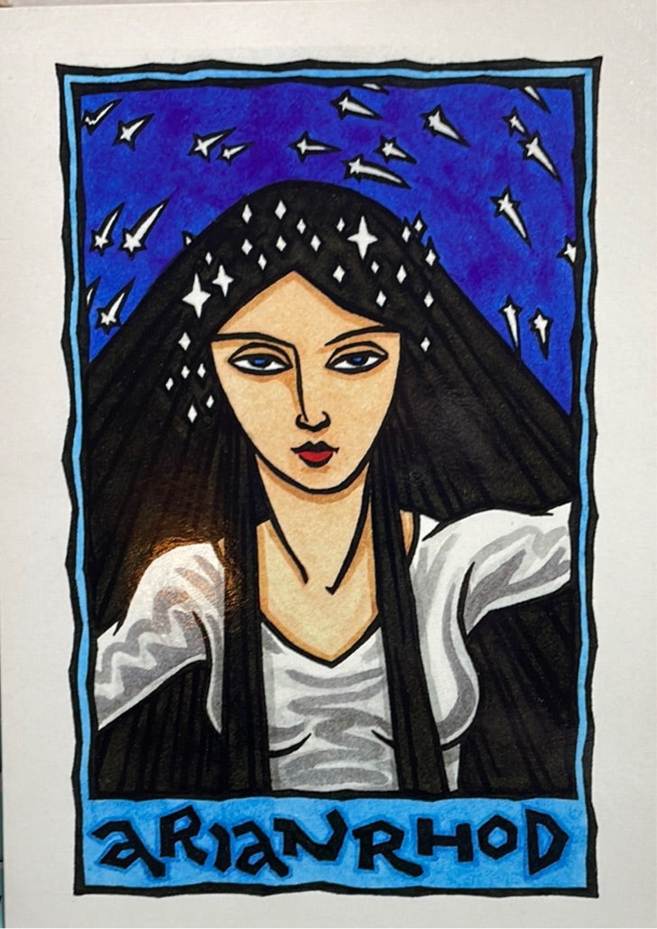 Goddess Arianrhod Greeting Card