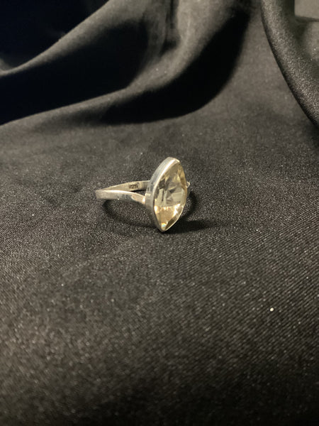 Green Amethyst Marquise Ring