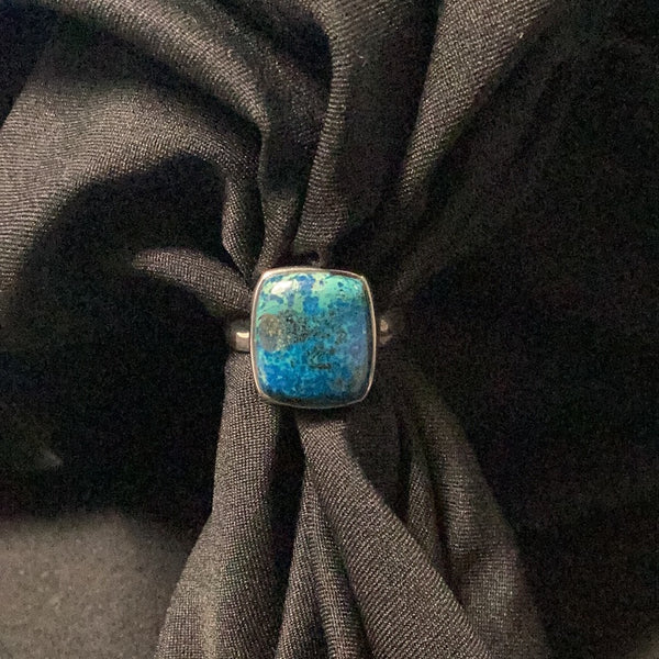 Shattuckite Sterling Silver Ring