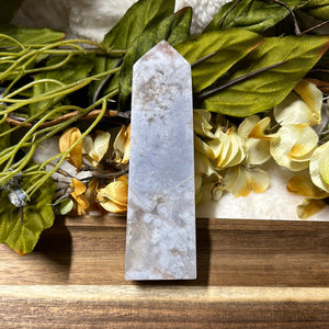 Flower Agate Obelisk