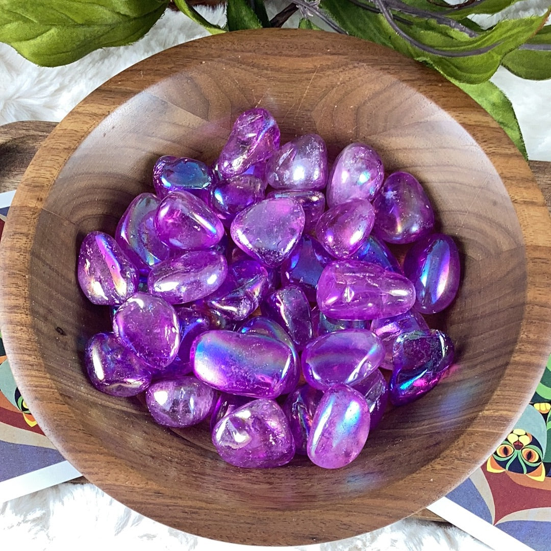 Purple Aura Quartz Tumbled