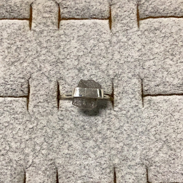 Labradorite Rough Cut Freeform Ring Sterling Silver