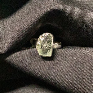 Green Amethyst Rough Ring