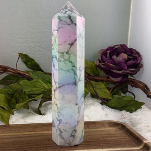 Rainbow Howlite Obelisk