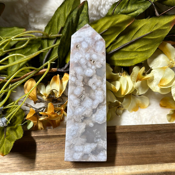 Flower Agate Obelisk