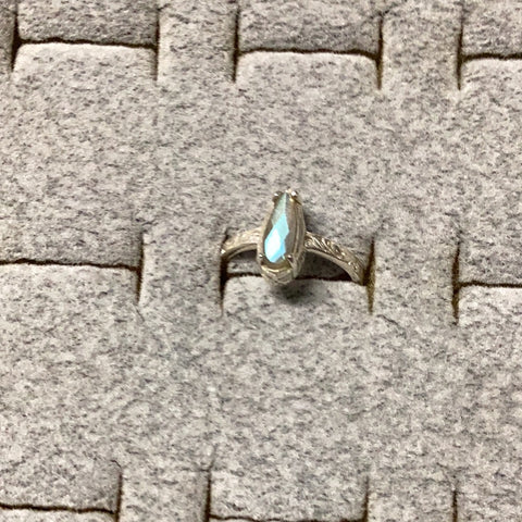 Labradorite Teardrop Ring