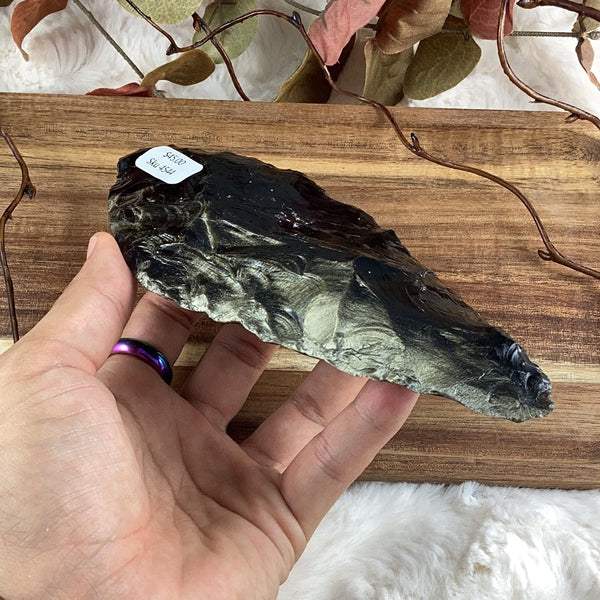 Black Obsidian Spear Athame 5"