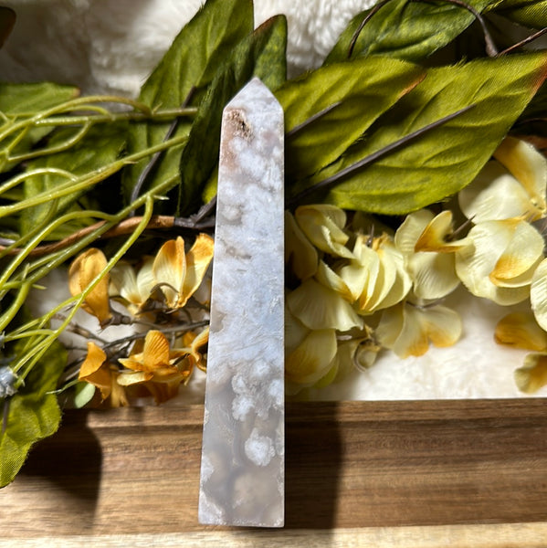 Flower Agate Obelisk