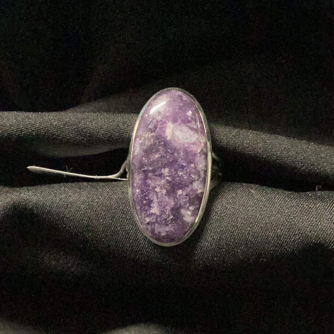 Lepidolite Oval Ring