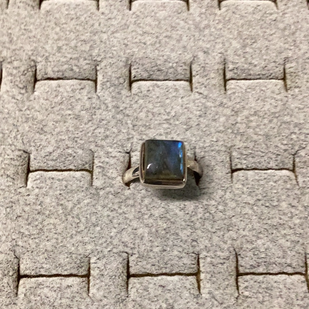 Labradorite Square Ring