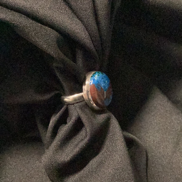 Shattuckite Sterling Silver Ring