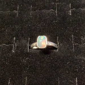 Ethiopian Opal Rectangle Ring