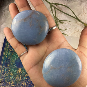 Angelite Palm Stone