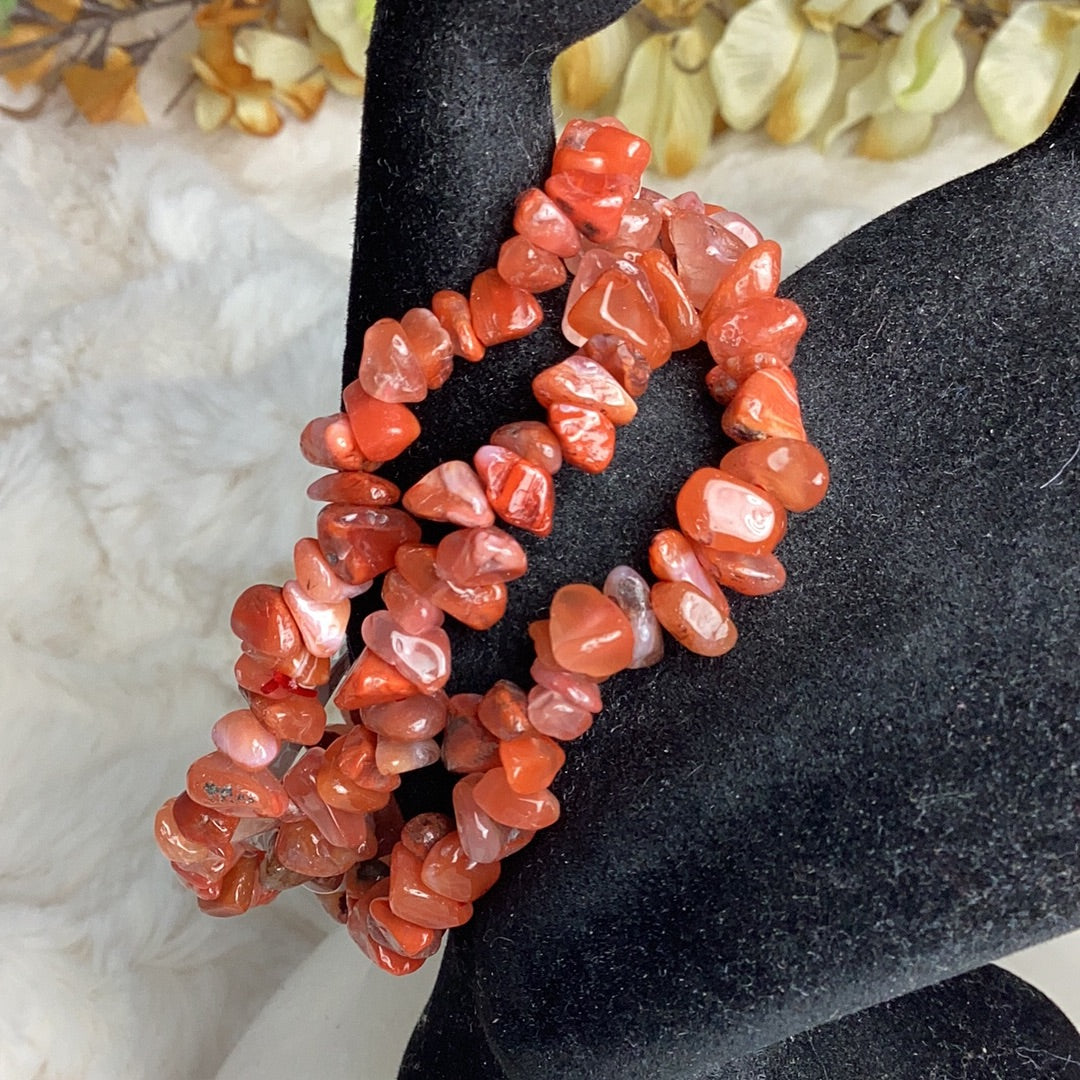 Carnelian Chip Bracelets