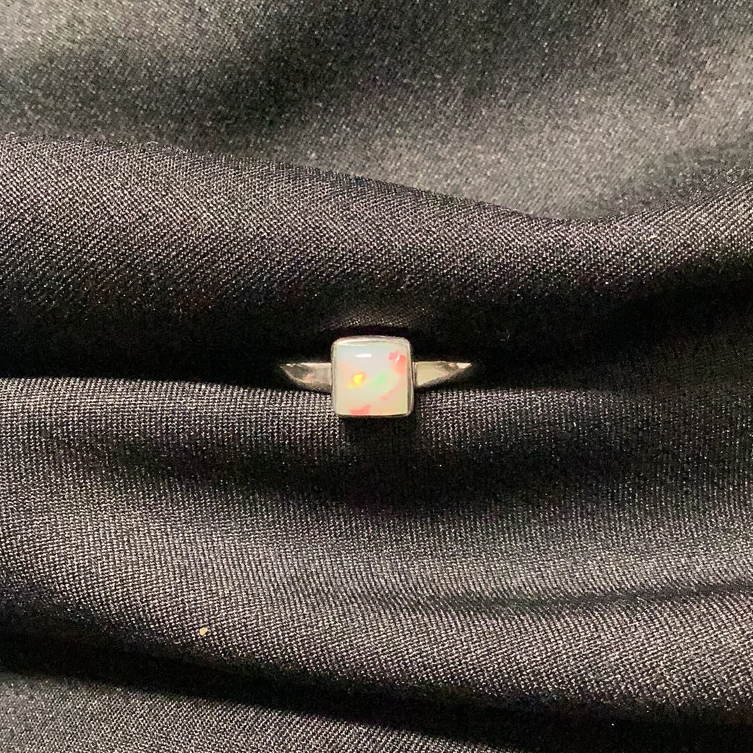 Ethiopian Opal Square Ring