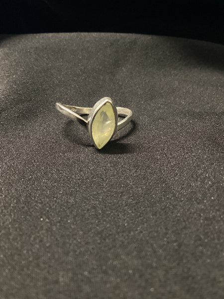 Prehnite Marquise Ring