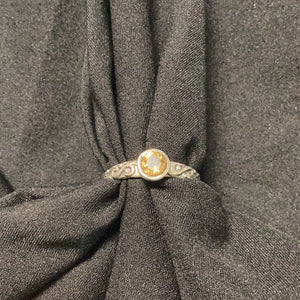 Citrine Round Ring