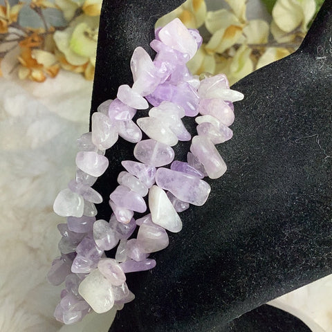 Jade Lavender Chip Bracelets